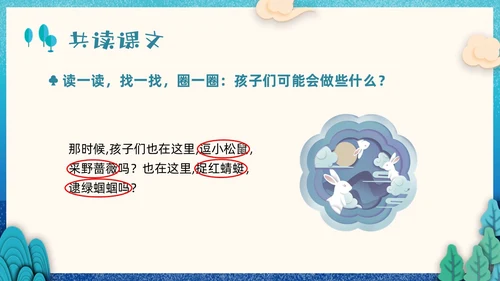 蓝色剪纸小学语文二年级下册PPT课件祖先的摇篮PPT模板宣小学语文二年级下册课件
