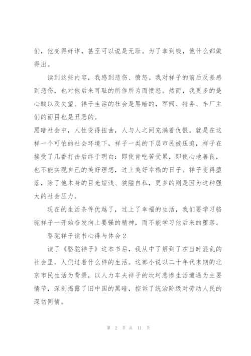 骆驼祥子个人读书心得与体会5篇.docx