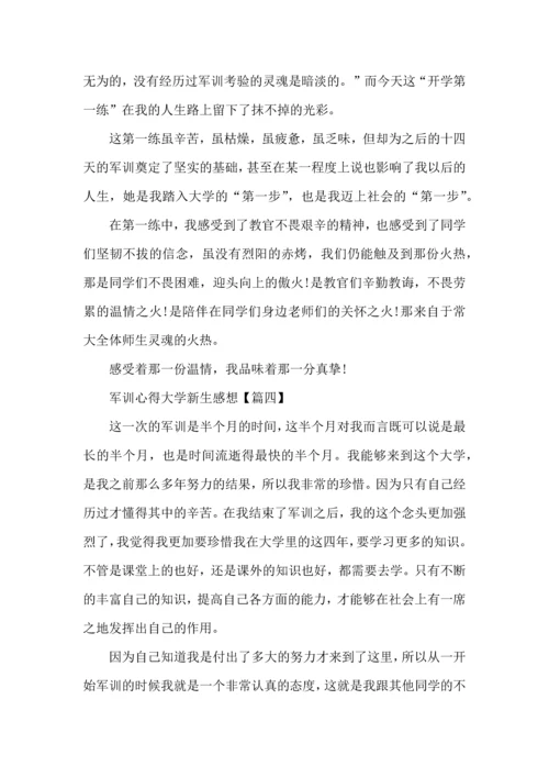 军训心得大学新生感想800字20225篇.docx