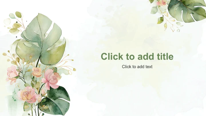 绿色清新插画风格教育培训PPT主题