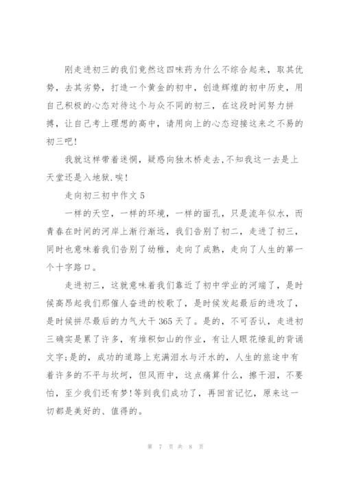 走向初三初中作文5篇.docx