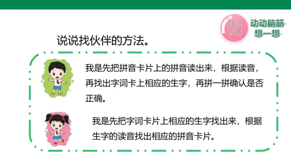 【人教版】《综合学习与实践》第2册  第4课 字词、拼音“找朋友”  课件