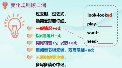 人教版(PEP) 小学英语六年级下册期末复习 一般过去时课件(共41张PPT)