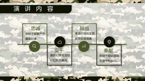迷彩风八一军事部队保密教育PPT