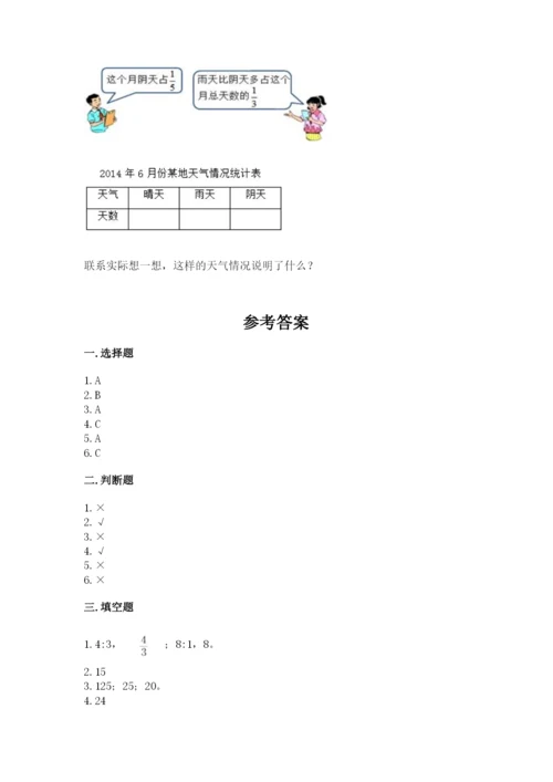 小学六年级上册数学期末测试卷及参考答案【综合题】.docx