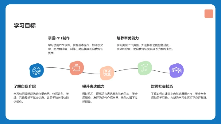 小学生新生自我介绍PPT模板