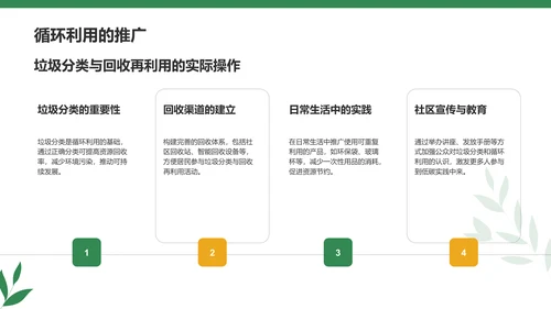 绿色商务风节能减排低碳生活宣传培训课件PPT模板
