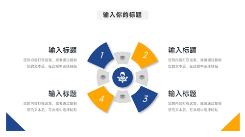 黄蓝业务管理技能PPT模板