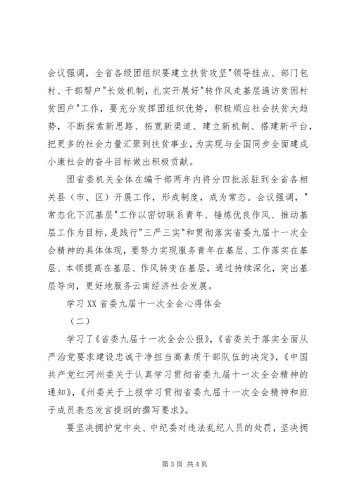学习XX省委九届十一次全会心得体会2篇.docx