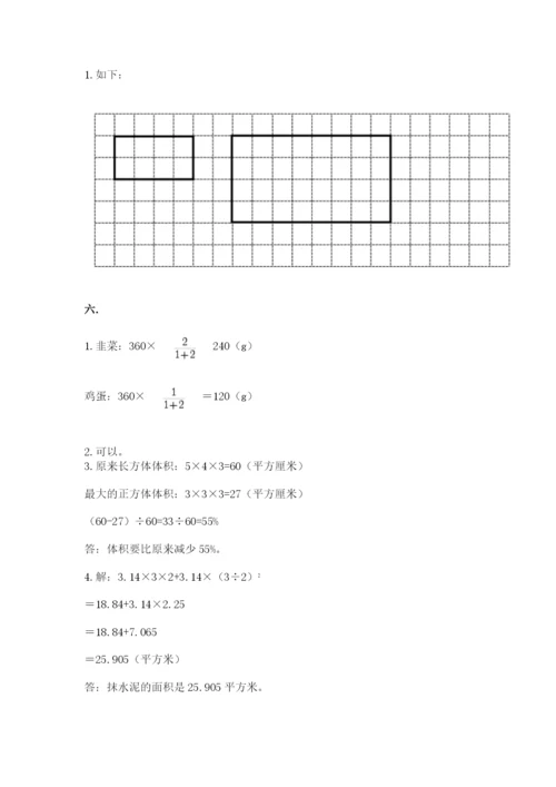 小学六年级数学摸底考试题【名校卷】.docx