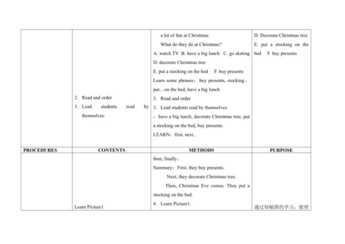Unit 8 At Christmas 单元整体教案设计（4个课时）