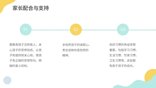蓝黄色莫兰迪高中期中家长会踔厉奋发勇毅前行主题PPT模板