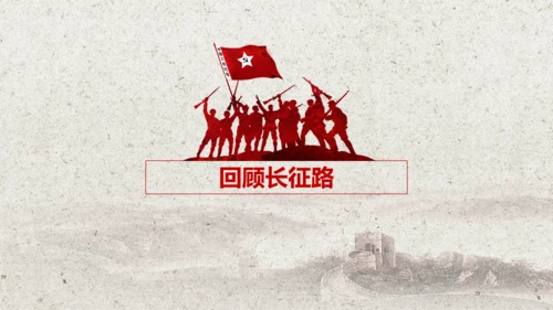 学习红军长征PPT模板80周年党课