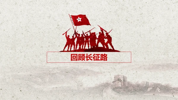 学习红军长征PPT模板80周年党课