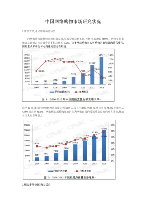 中国网络购物市场研究情况.docx