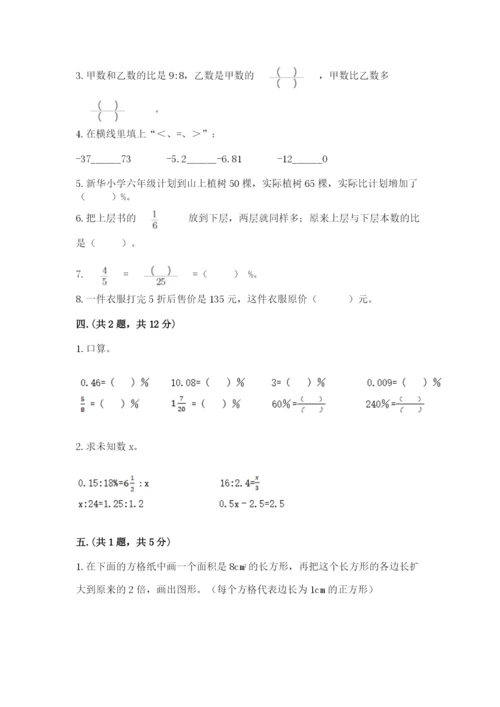 人教版六年级数学小升初试卷及答案【精选题】.docx