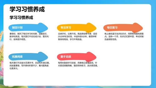 我的暑假生活记录PPT模板