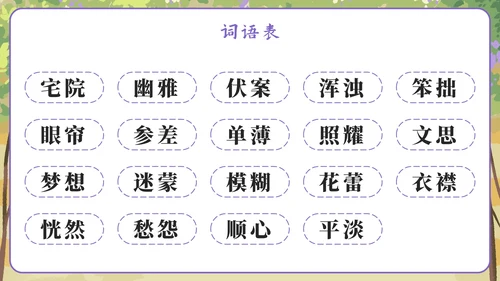 部编版六年级上册第二课丁香结PPT模板