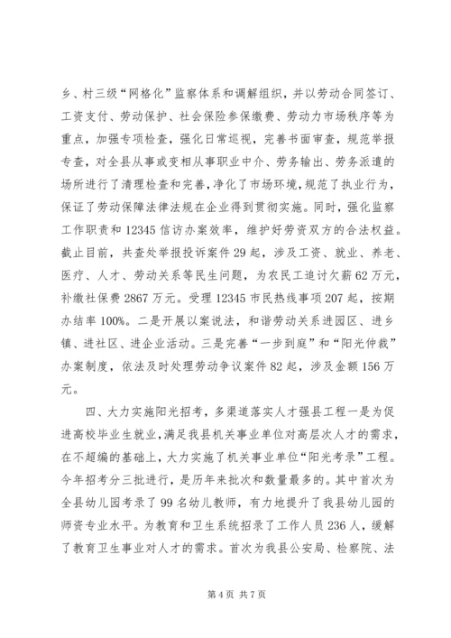 人社局人力资源工作总结.docx