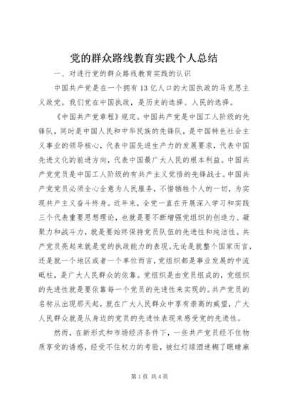 党的群众路线教育实践个人总结.docx