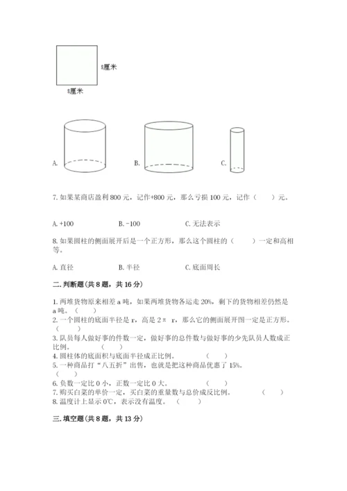 人教版六年级下册数学期末测试卷【考点提分】.docx