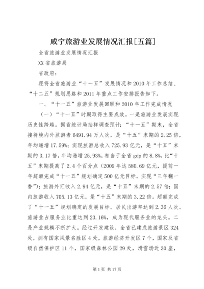 咸宁旅游业发展情况汇报[五篇] (5).docx