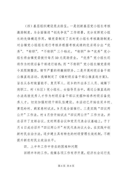 乡镇经济社会工作考核汇报.docx