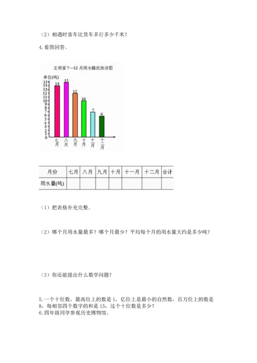 人教版四年级上册数学 期末测试卷【名校卷】.docx