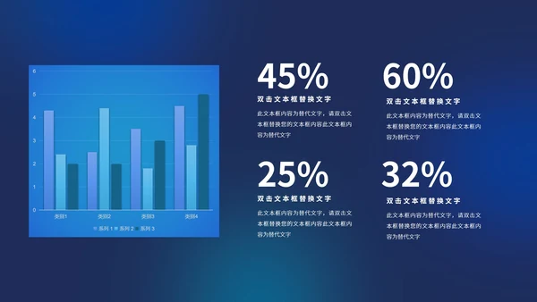 蓝色流体简约风年度工作总结PPT模板