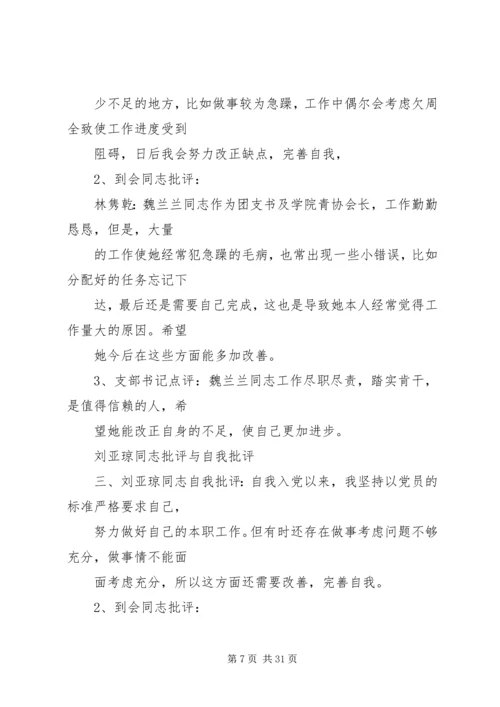 党员民主生活会会议纪录.docx