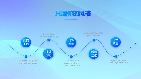 蓝色大气公司企业宣传简介介绍PPT