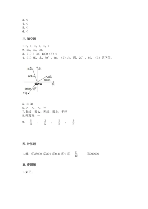 小学数学六年级上册期末测试卷带答案（考试直接用）.docx