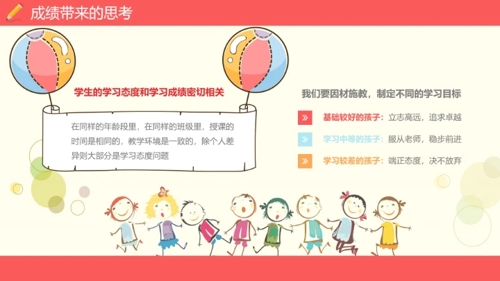 小学六年级期末家长会期末考试总结分析PPT模版