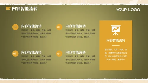 褐黄色新媒体营销效果分析与策略建议PPT模板