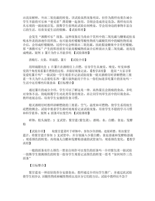 化学实验课教案模版四篇