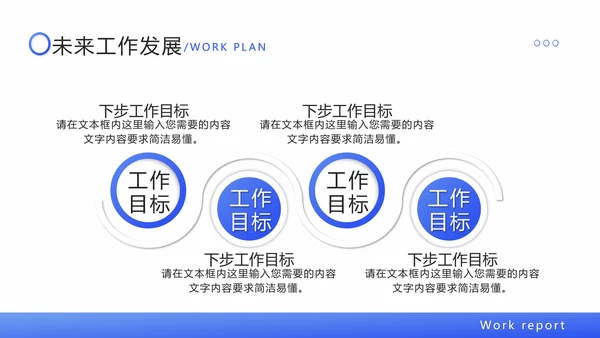 蓝色渐变简约商务工作总结汇报PPT模板