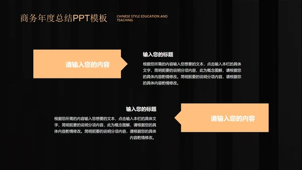 黑色商务风年度总结PPT模板