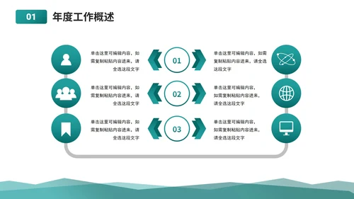墨绿简约几何医学医疗工作总结PPT模板