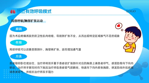 卡通熊猫肺康复训练课件通用PPT模板
