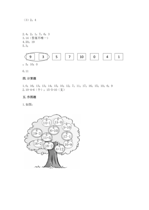 人教版一年级上册数学期末测试卷含答案【综合题】.docx