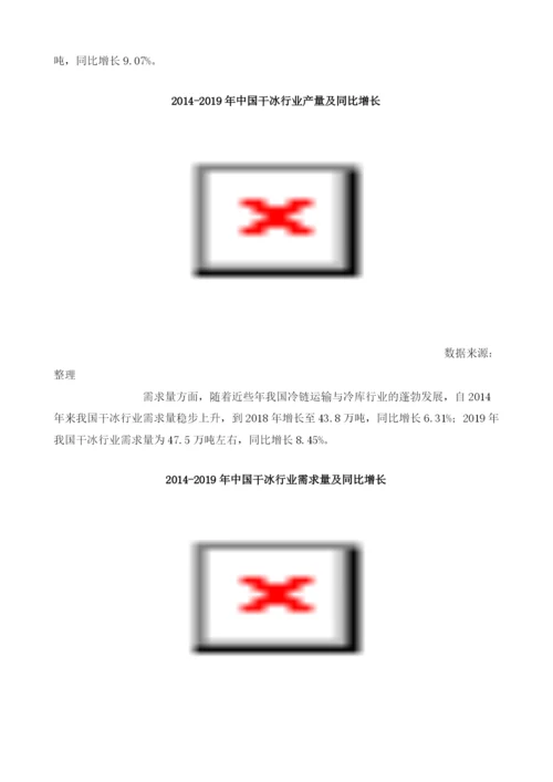 我国干冰企业注册量、产需量呈增长趋势行业市场规模持续上升.docx
