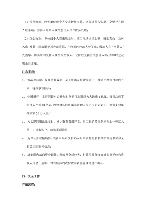 财务管理部岗位工作手册出纳.docx