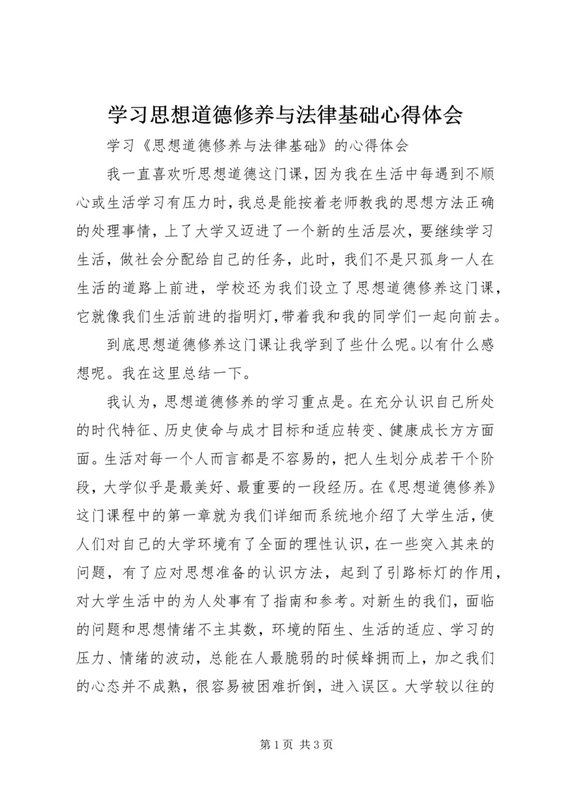 学习思想道德修养与法律基础心得体会 (5).docx