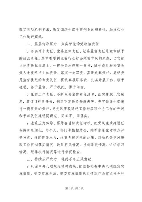 市盐务局党风廉政建设和反腐败工作计划.docx