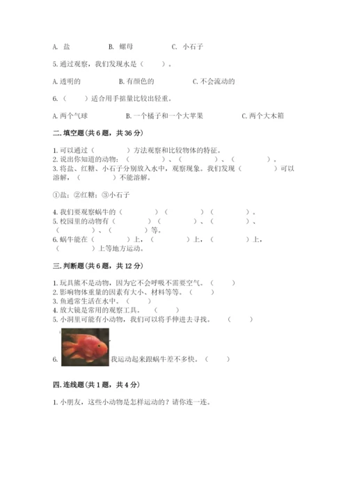 教科版一年级下册科学期末测试卷（巩固）.docx