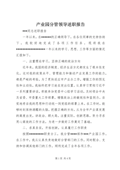 产业园分管领导述职报告.docx