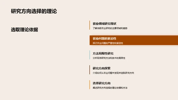农业研究新纵观