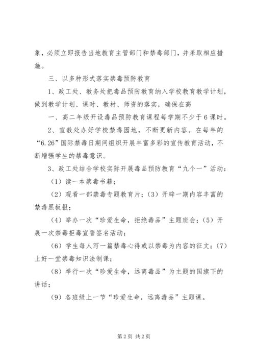 毒品预防教育活动教育工作计划 (4).docx