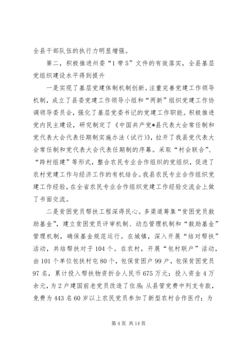 县委组织工作会议上的工作报告.docx