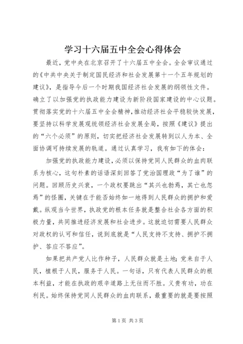 学习十六届五中全会心得体会 (9).docx